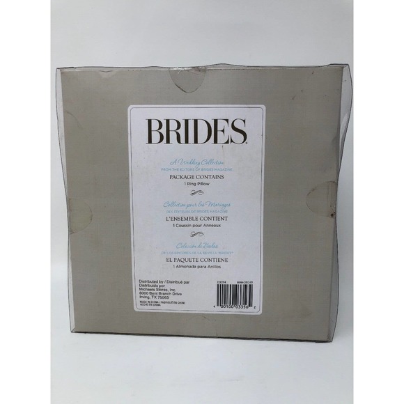 Ring Bearer Pillow Brides Michaels Off White Tie Flower Center Wedding New - Picture 2 of 10